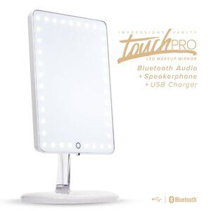 Impressions Vanity Touch Pro LED Makeup Mirror With Bluetooth & USB Charger